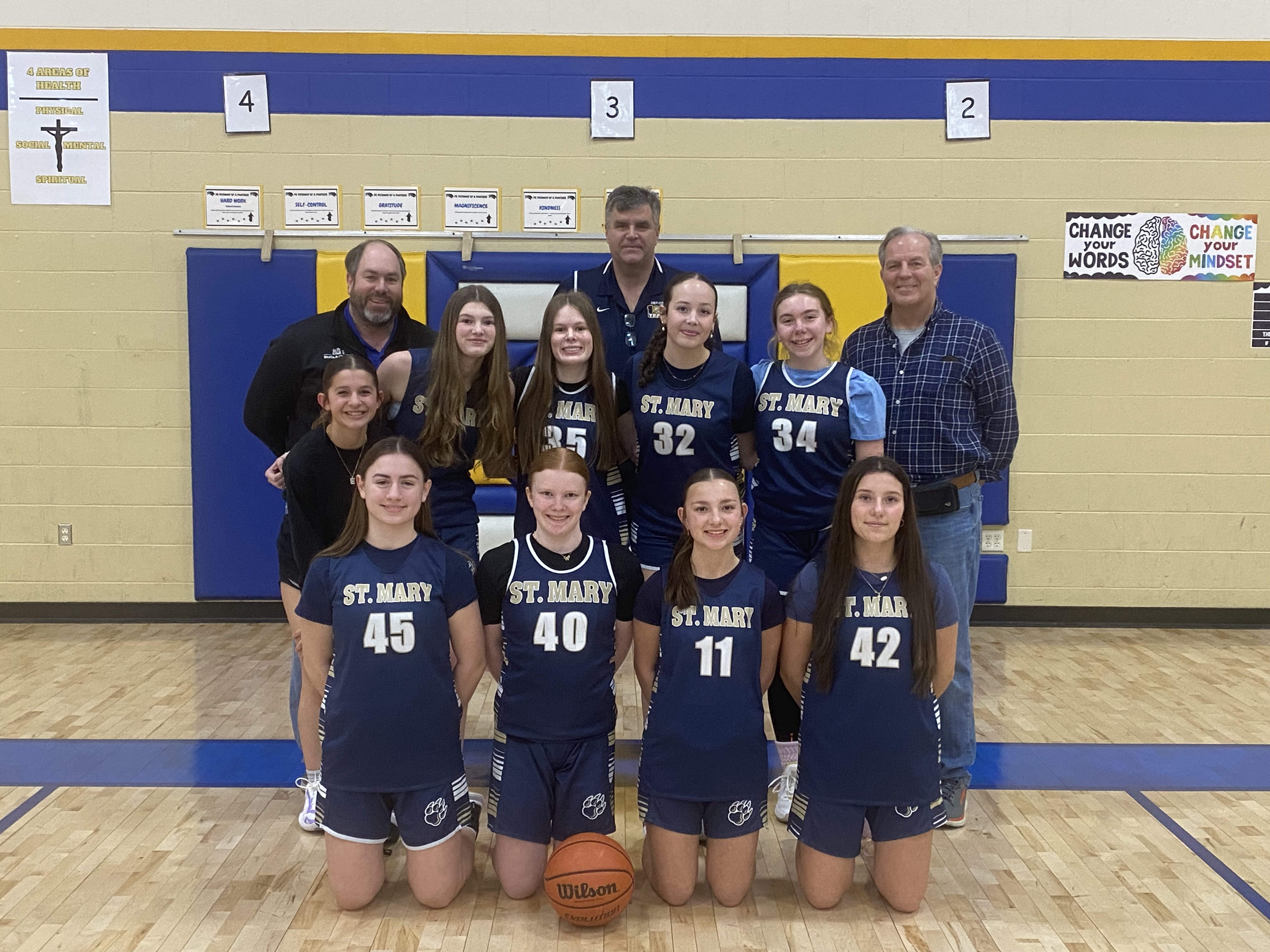 Girls - St. Mary Hales Corners/Burlington Catholic Academy/St. Leonard Team Picture
